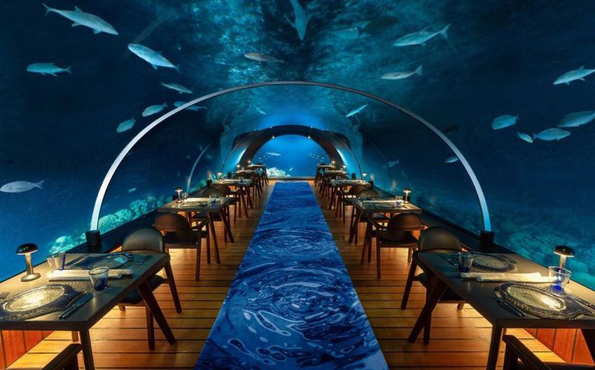 1-3 Подводный ресторан в отеле Hurawalhi Island Resort.jpg
