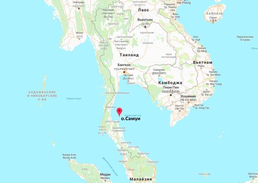 2 Остров Самуи на карте Таиланда.jpg